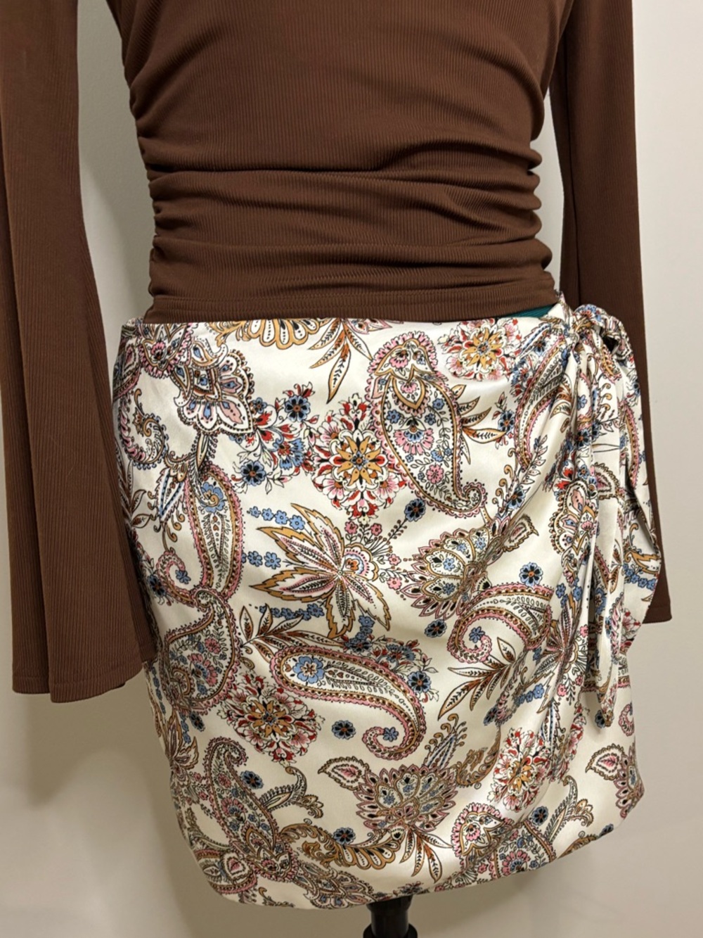 DREW Carmen Wrap Front Skirt w/ Tie Waist - Size 10 - NWT